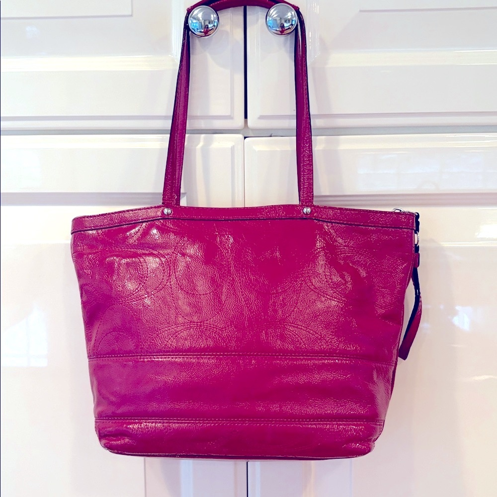 Coach Magenta Leather Tote